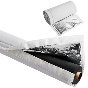 HVAC Copper Pipe Insulation Cover 5 Layer Oxford 72x10.2 Inch White Gray Outdoor