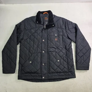 Walls Outdoor Goods Quilted Jacket Mens Large Black Corduroy Collar Thinsulate